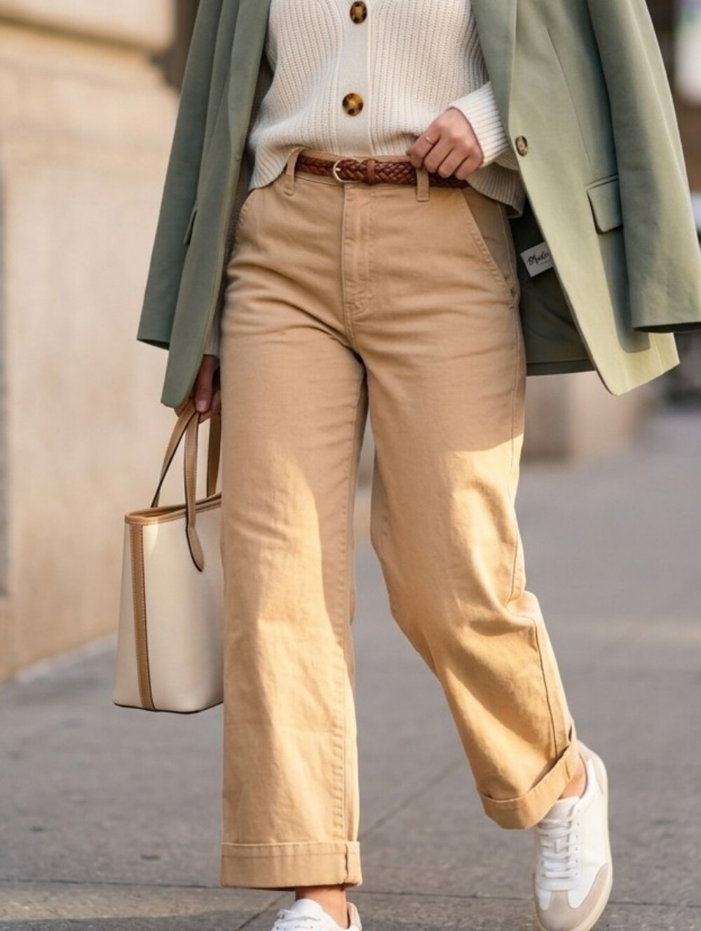 Madewell Wide-Leg Jeans in Tan